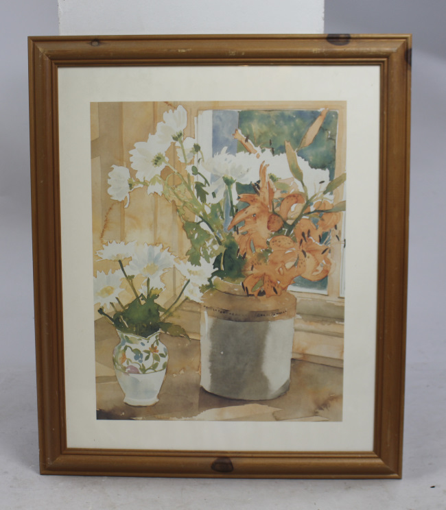 Vase of Flowers Print Framed