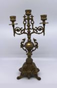 Ornate Solid Brass Candelabra