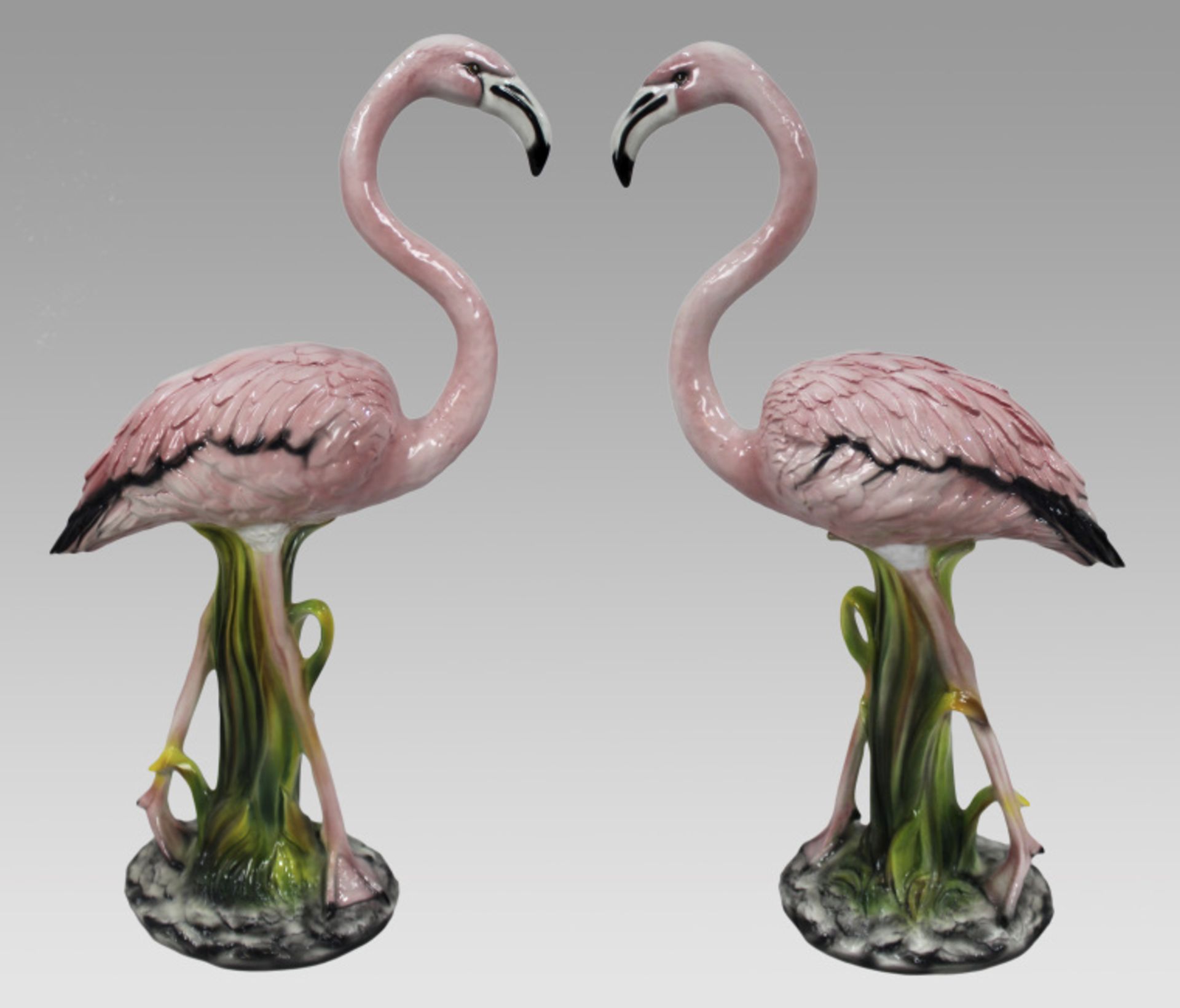 Pair of Large Vintage Italian Flamingos