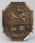 18th c. English Copper Armorial Wall Hanging