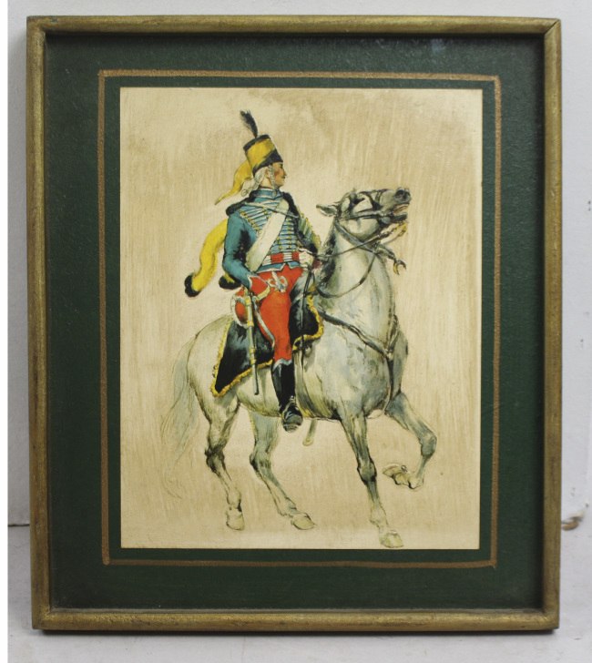 Framed Raised Cavalry Military Print - Image 2 of 3