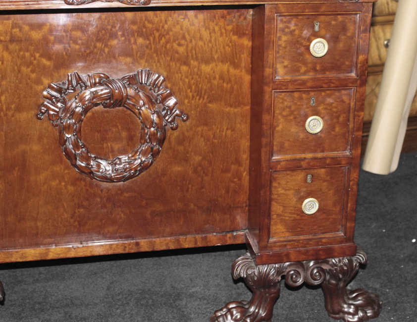 Fine Late 18th c. Mahogany Desk with Carved Feet - Image 8 of 10