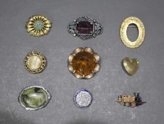 Collection of 9 Brooches