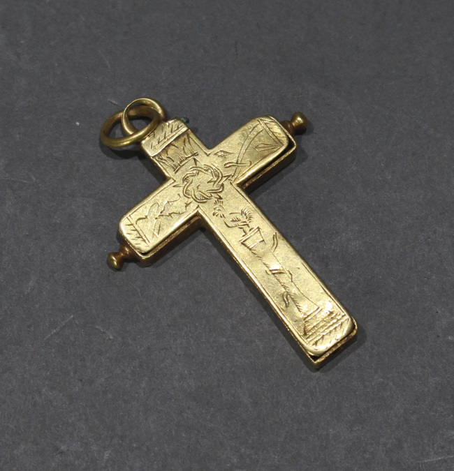 Gold (?) Crucifix Pendant