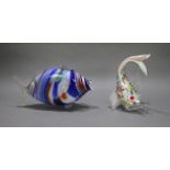 Pair of Art Glass Fish Sculptures