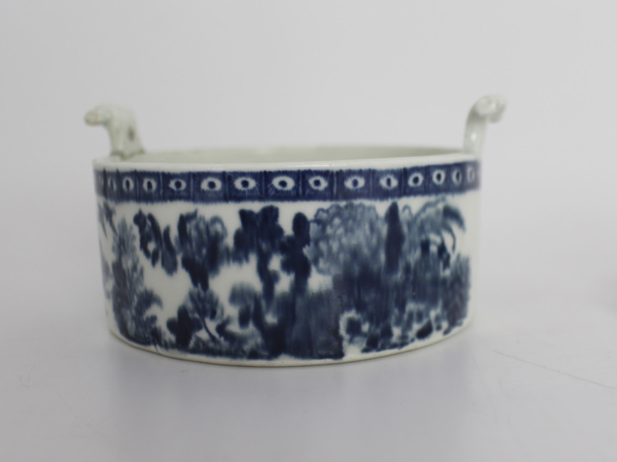 18th c. Royal Worcester Fence Pattern Butter Tub & Cover - Image 7 of 7