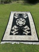 Large Vintage Chinese Wool Rug 290 X 180 cm