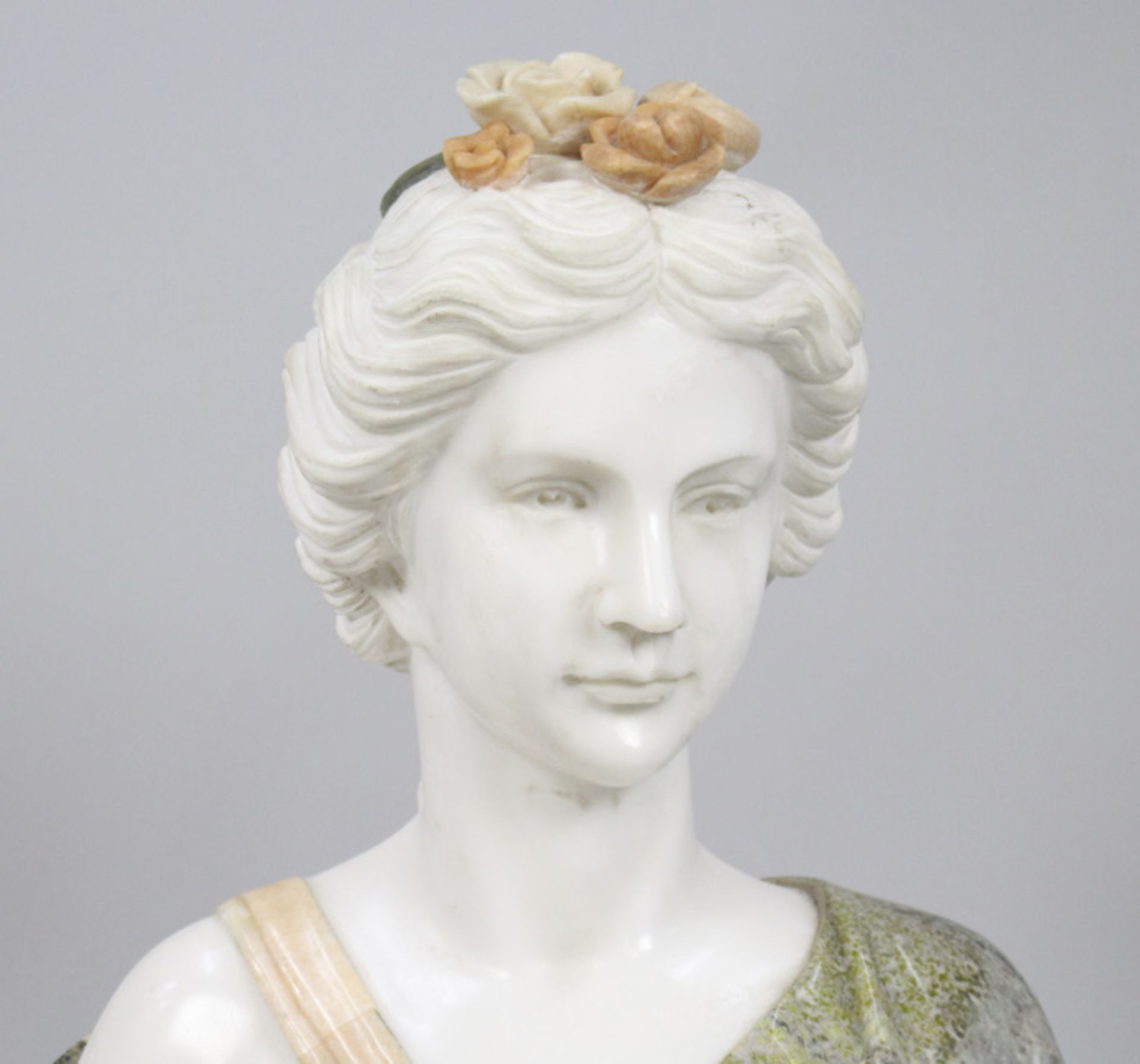 Classical Style Marble Bust of Lady - Image 7 of 10