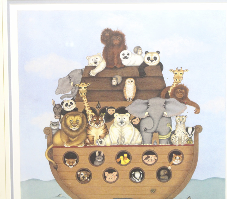 Limited Edition Signed Linda Jane Smith Print "Noahs Ark" - Image 2 of 4