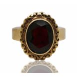 Garnet 14ct Yellow Gold Ring