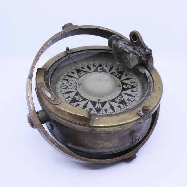 Early 20th c. Bronze Gimballed Compass by F.Smith & Sons - Image 8 of 11