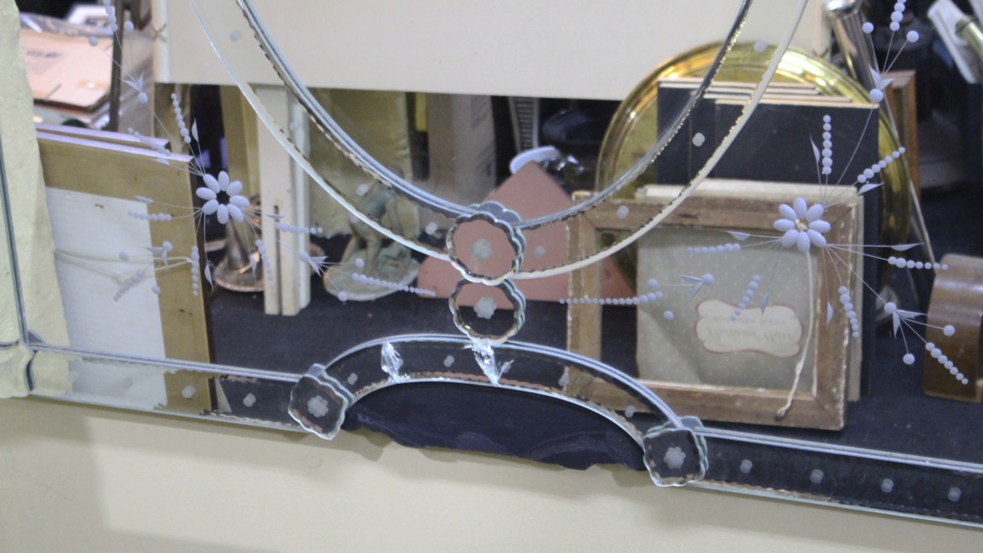 Ornate Venetian Full Length Etched Glass Mirror - Image 5 of 5