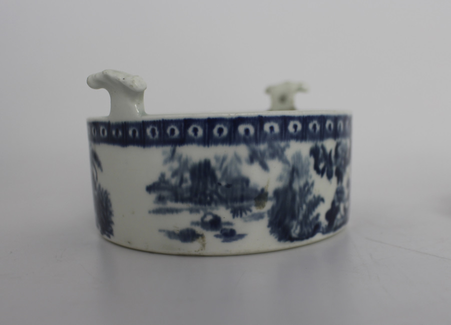 18th c. Royal Worcester Fence Pattern Butter Tub & Cover - Image 6 of 7