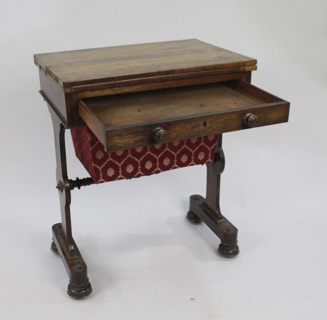 William IV Rosewood Card & Works Table - Image 8 of 10