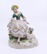 Sitzendorf Porcelain Shepherdess Figurine