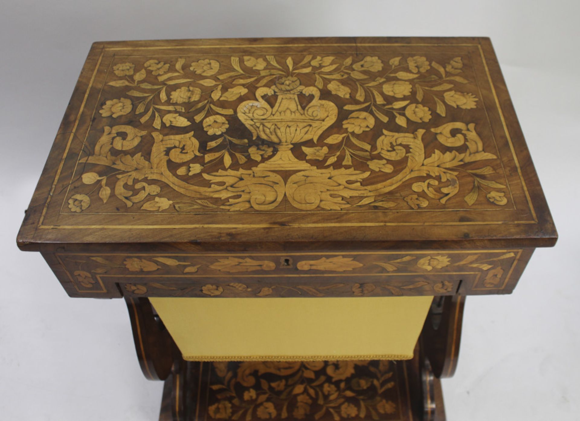 Early 19th c. Marquetry Sewing Table - Image 7 of 10
