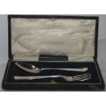 Silver Cased Christening Spoon & Fork Sheffield 1917