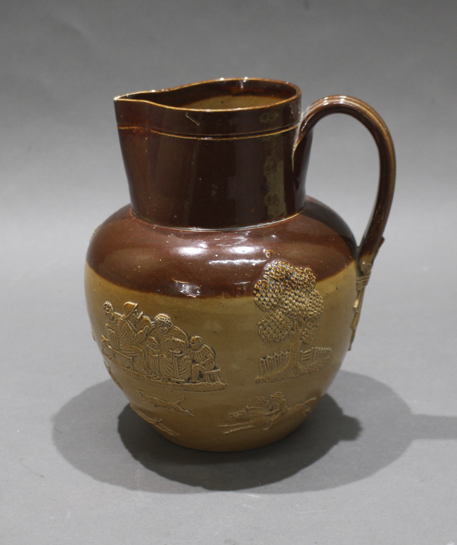 Late 19th c. Royal Doulton Lambeth Glazed Earthenware Jug - Image 3 of 5