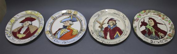 Set of 4 Mid 20th c. Royal Doulton Cabinet Plates