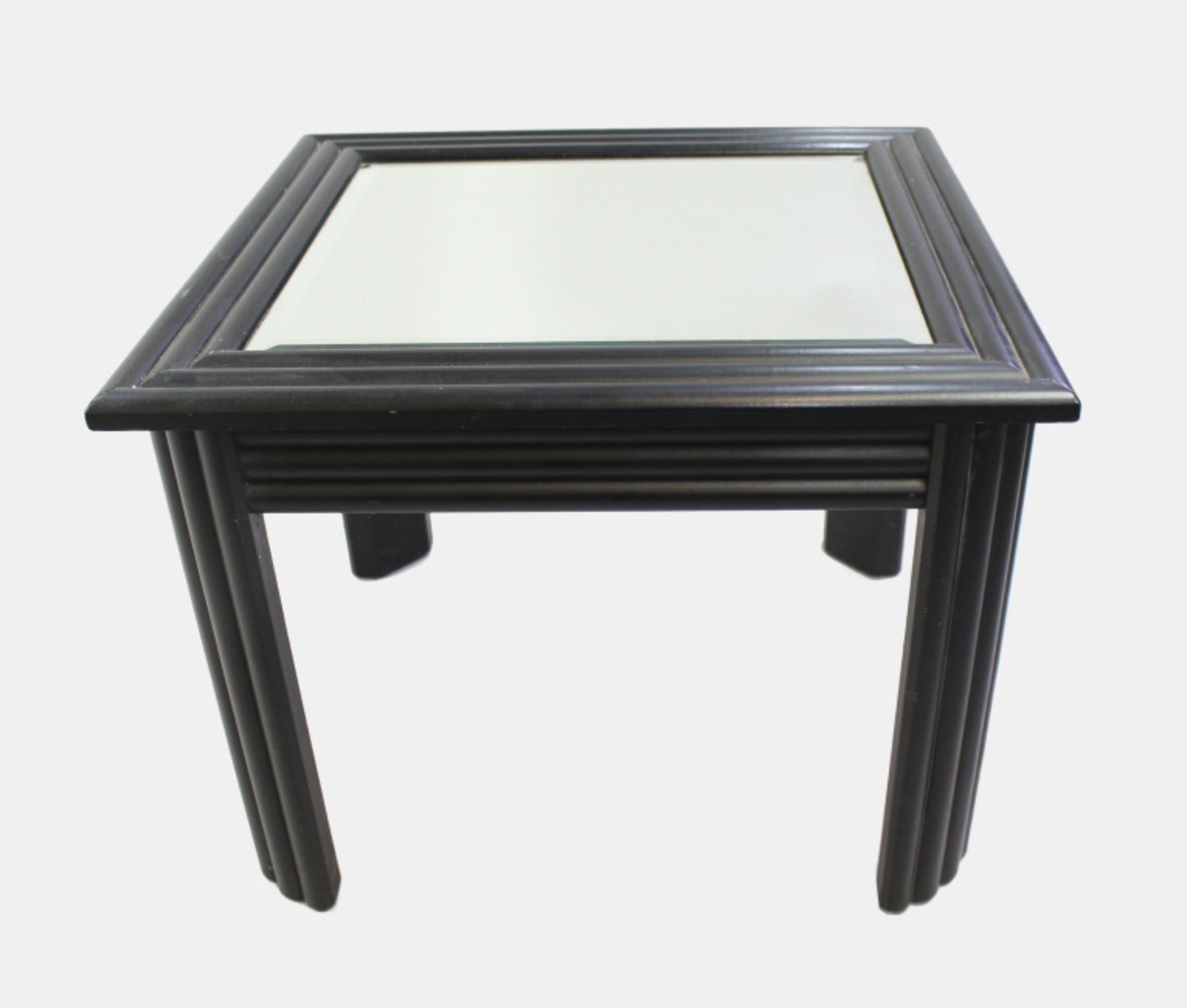 Mirror Topped Ebonized Side Table - Image 2 of 5