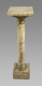 Variegated Marble & Gilt Metal Pedestal Column