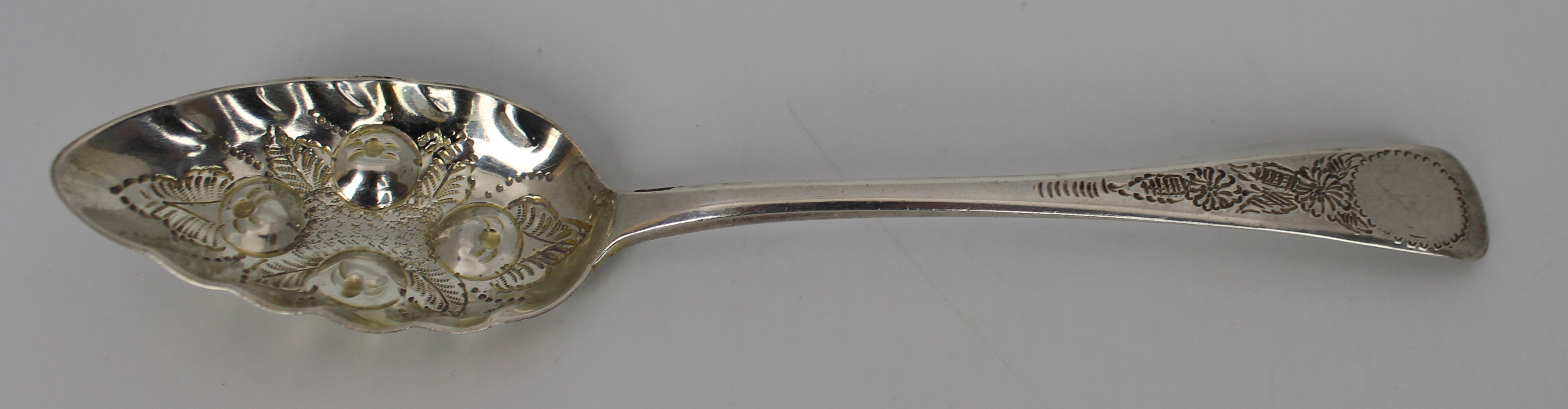 George III Solid Silver Berry Spoon London 1808