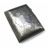 Edwardian Solid Silver Cigarette Case by Joseph Gloster 1906