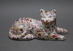 Seated Cat Sculpture Chinese Imari