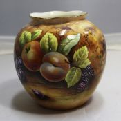 Hand Painted Fruit Vase by Peter Gosling