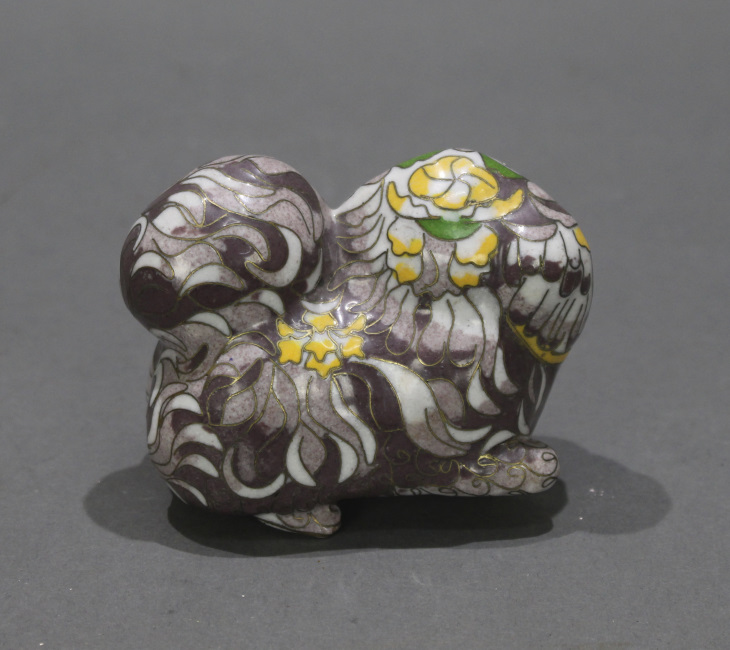 Chinese Cloisonne Enamel Pekinese - Image 2 of 3