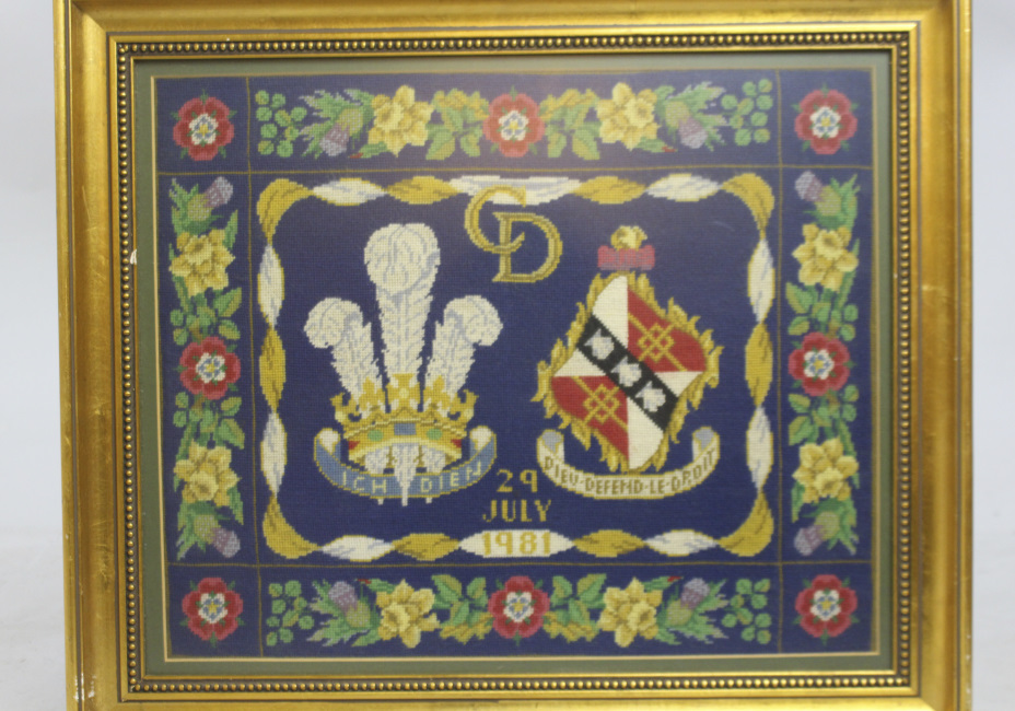 Tapestry Commemorating the Marriage of Charles & Diana 1981 Framed - Image 2 of 3