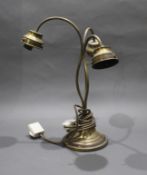 Brass Three Light Table Lamp