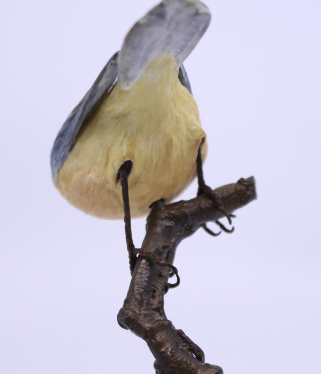 Albany Worcester County Birds Porcelain & Bronze Nuthatch - Image 5 of 7