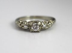 Diamond Three Stone Ring 0.21 Carat