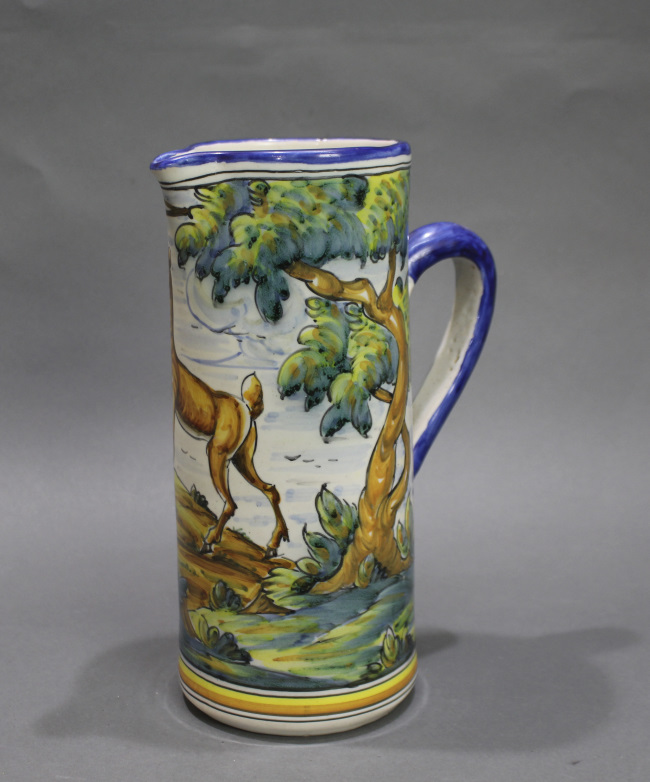 Hand Painted 20th c. Glazed Earthenware Talavera Jug - Image 2 of 5