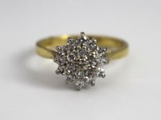 Diamond Cluster Ring