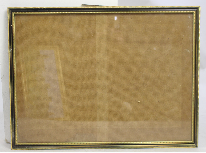 Hogarth Style Ebonized & Gilt Glazed Frame