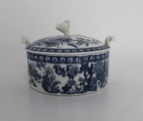 18th c. Royal Worcester Fence Pattern Butter Tub & Cover