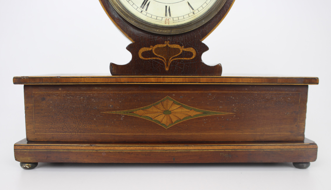 Elegant Inlaid Mahogany Mantle Clock by Wray, Son & Perry c.1900 - Image 8 of 10