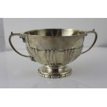 Edwardian Two Handled Hallmarked Silver Bowl London 1903