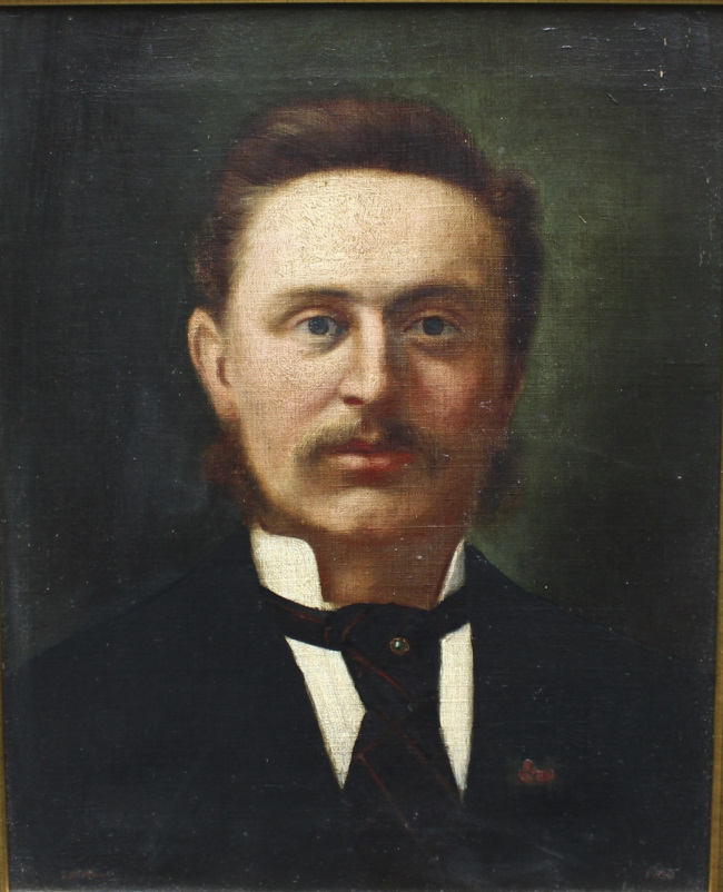 19th c. Portrait Oil on Canvas by George Harris (1855-1936) - Image 2 of 14