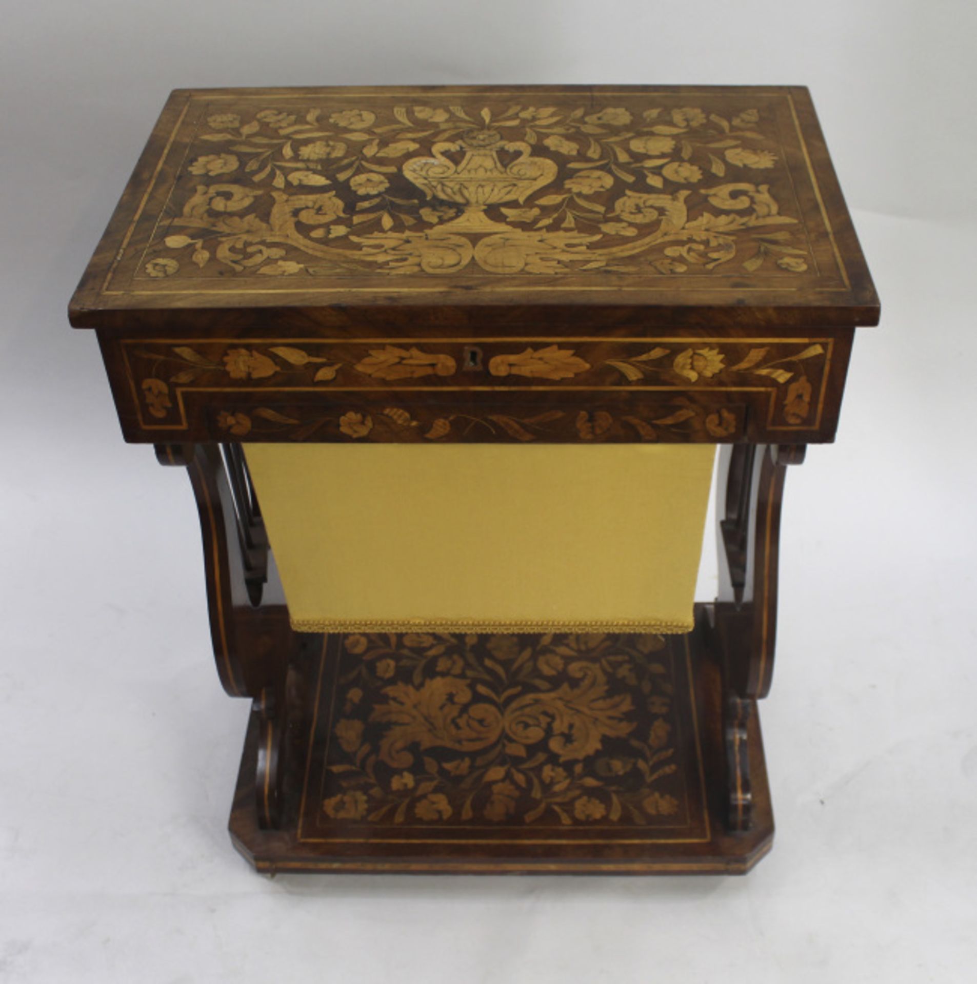 Early 19th c. Marquetry Sewing Table - Image 6 of 10