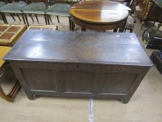 Late 17th c. Oak Three Panel Coffer