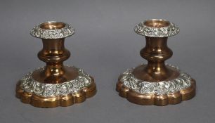 Pair of Early 19th c. Sheffield Plate Candlesticks