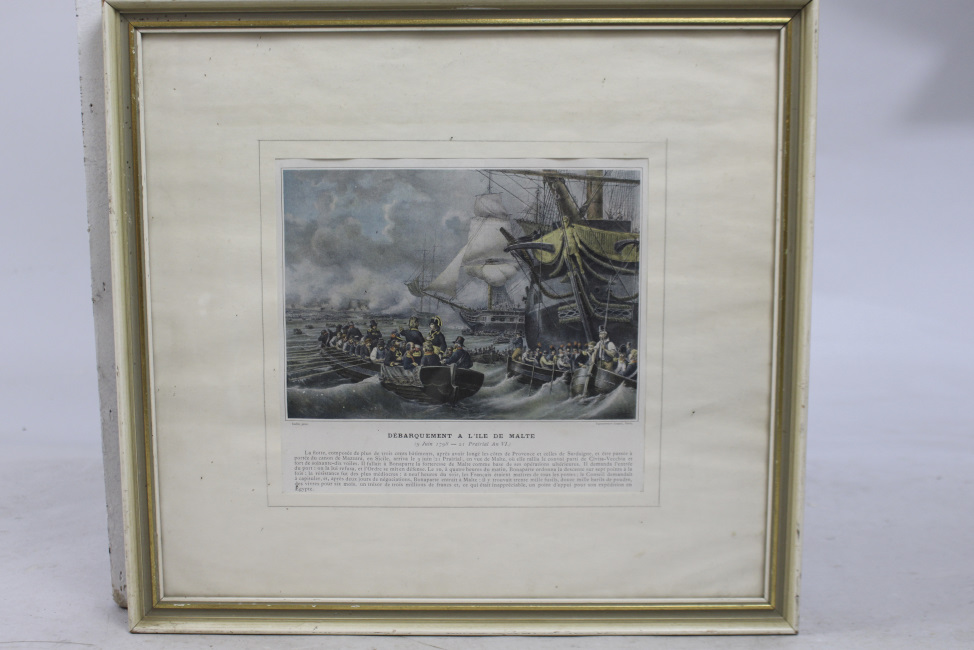 Framed Napoleonic Print Set in Frame - Image 2 of 4
