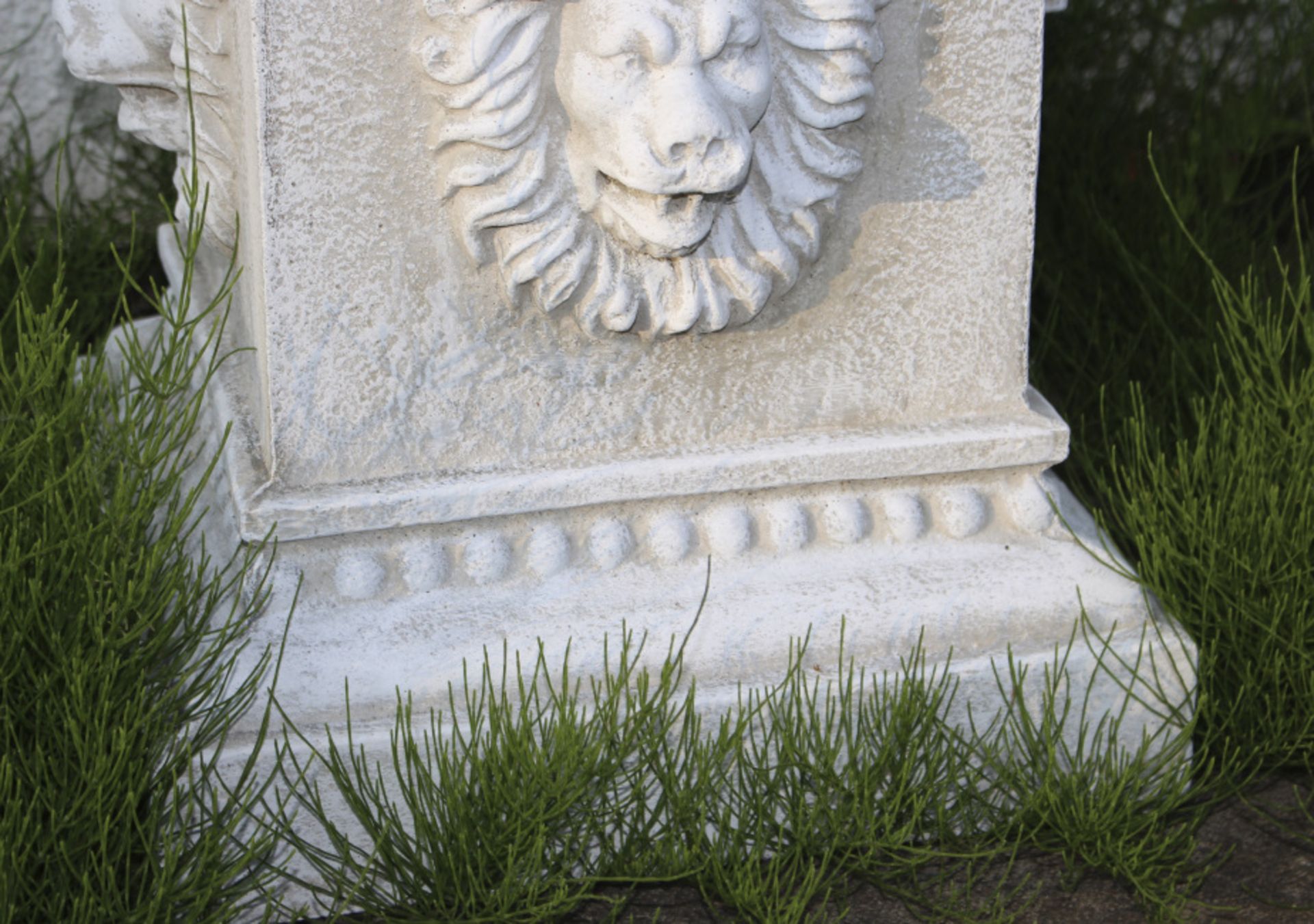 Pair of Heavy Composite Stone Classical Style Garden Urns - Image 7 of 7