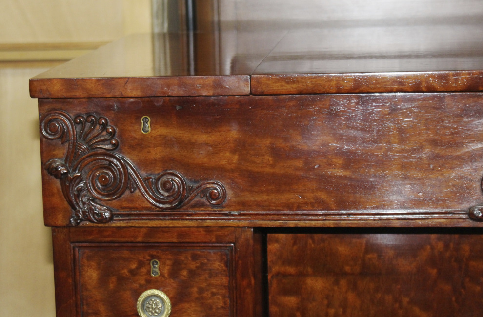 Fine Late 18th c. Mahogany Desk with Carved Feet - Image 4 of 10