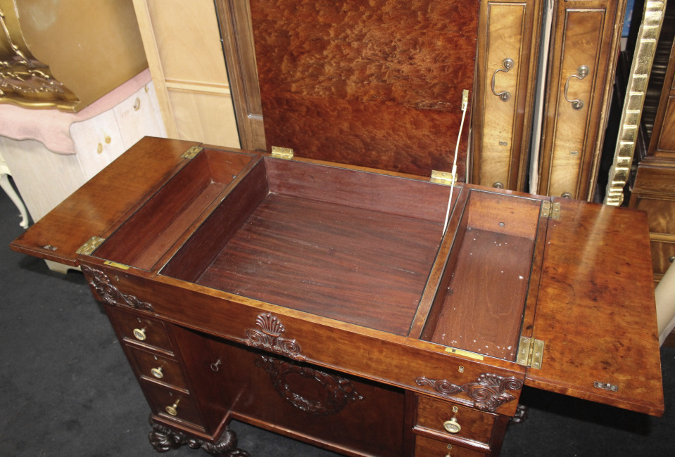 Fine Late 18th c. Mahogany Desk with Carved Feet - Image 3 of 10