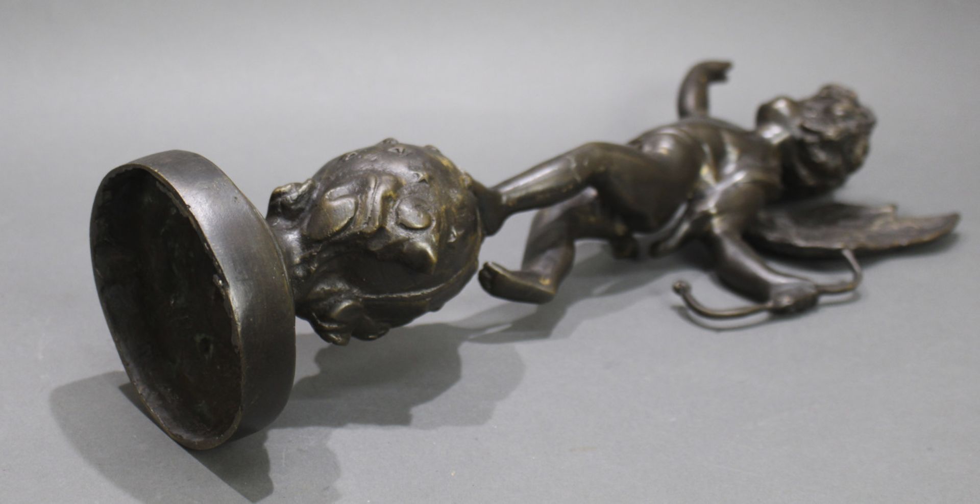 Decorative Bronze Cupid Sculpture - Image 3 of 3