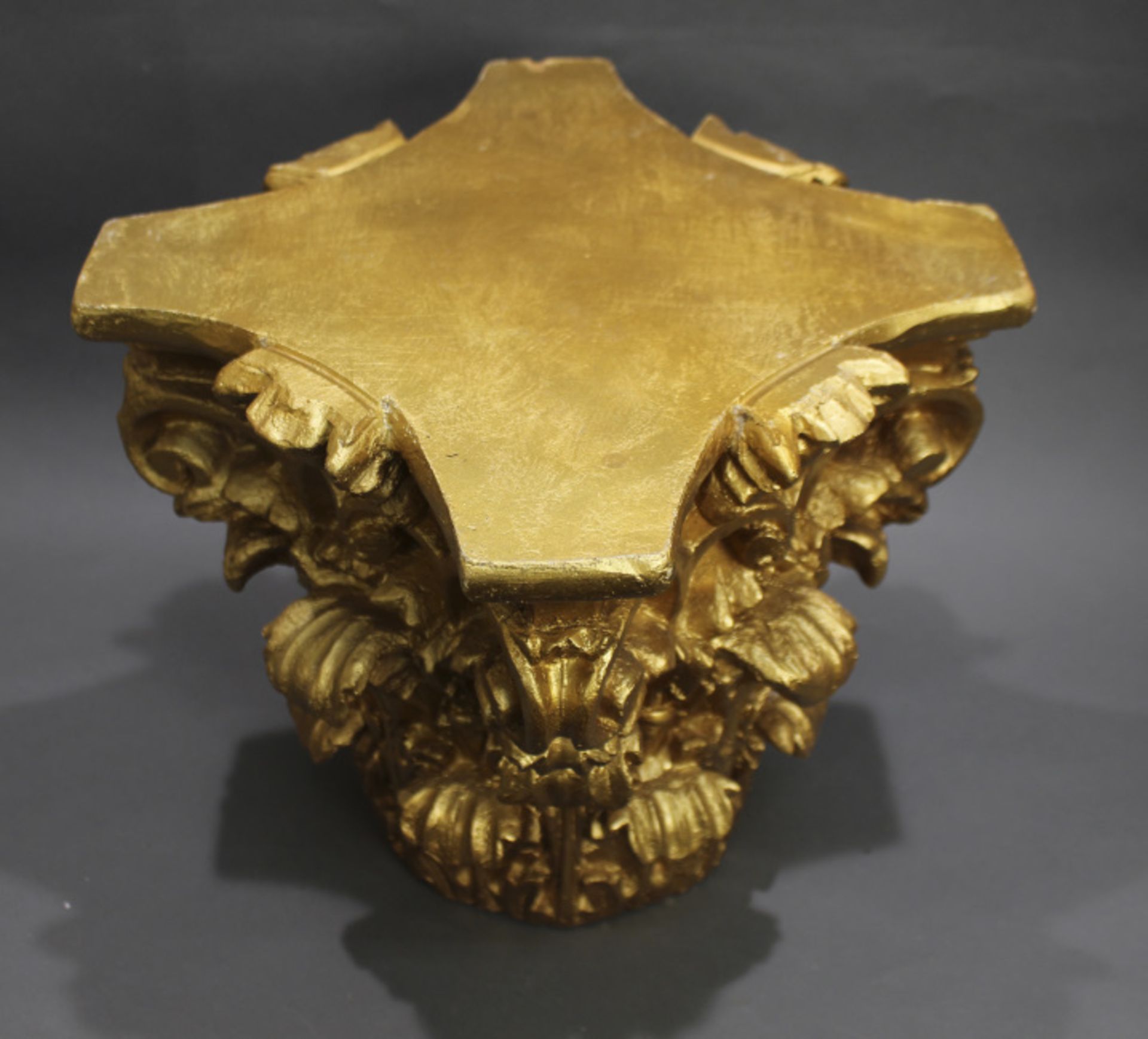 Gilt Corinthian Capital Pedestal Base - Image 3 of 3